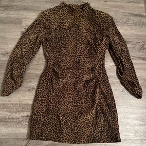 Zara animal print dress L